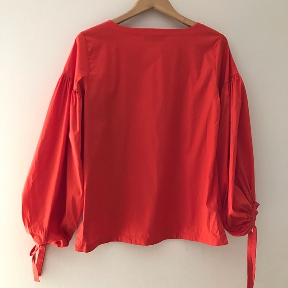 LOFT Balloon Sleeve Top - Picture 2 of 5